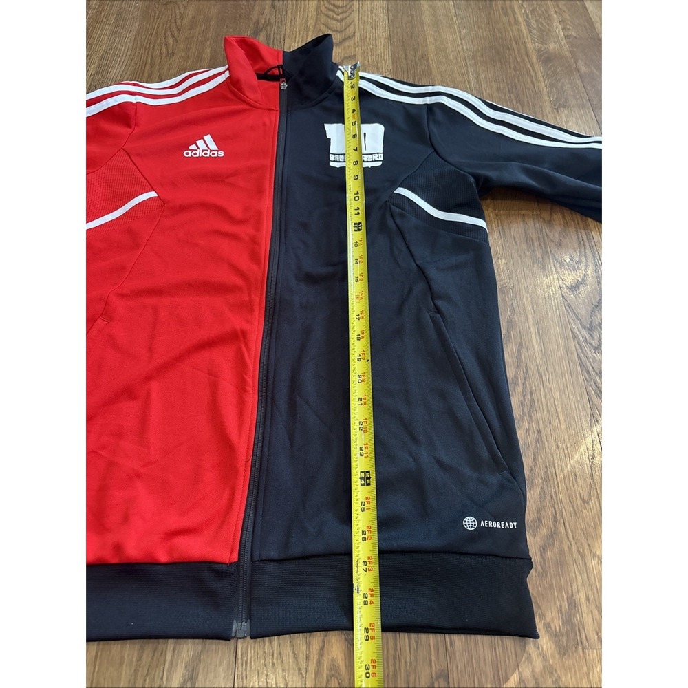 Adidas Jacket Mens Red Black Messi Aeroready Track Full Zip Balon Te Adro-Large - Picture 5 of 11